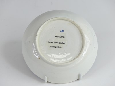 Lot 2079 - A Worcester porcelain saucer, circa 1765,...