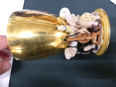 Lot 2095 - A pair of Berlin KPM porcelain goblets, 19th...