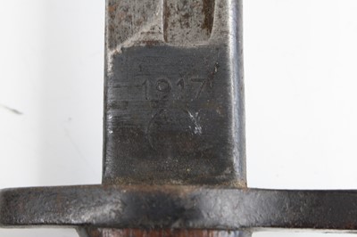 Lot 544 - A 1913 pattern Remington bayonet, the 43cm...
