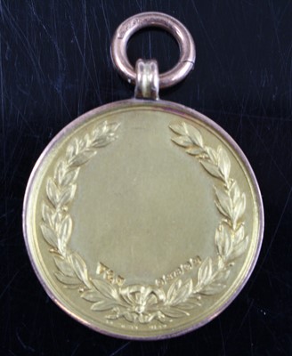 Lot 509 - A Victorian 9 carat gold and enamelled fob...
