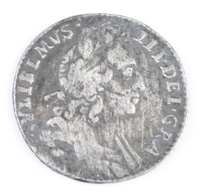 Lot 3037 - England, 1690 sixpence, obv: William III first...
