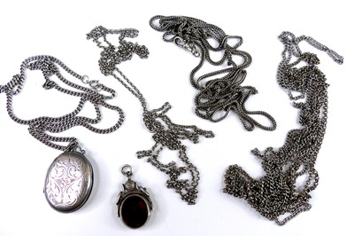Lot 321 - A bag of mixed silver and white metal, to...