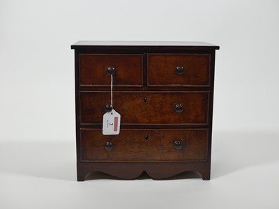 Lot 2 - A 19th century mahogany apprentice piece chest...