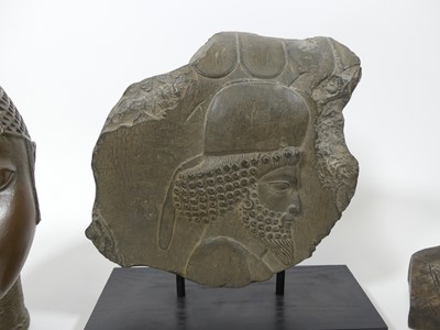 Lot 8 - A replica carved profile bust of a Noble Mede,...