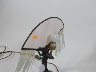 Lot 13 - An Art Deco style figural table lamp, h.39cm