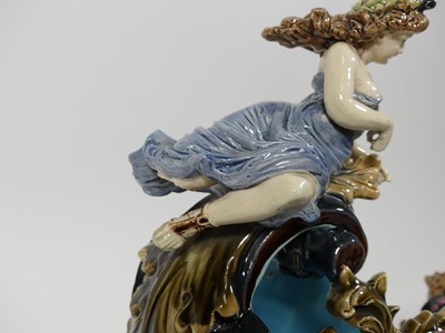 Lot 14 - A Richard Krause majolica group, 19th century,...