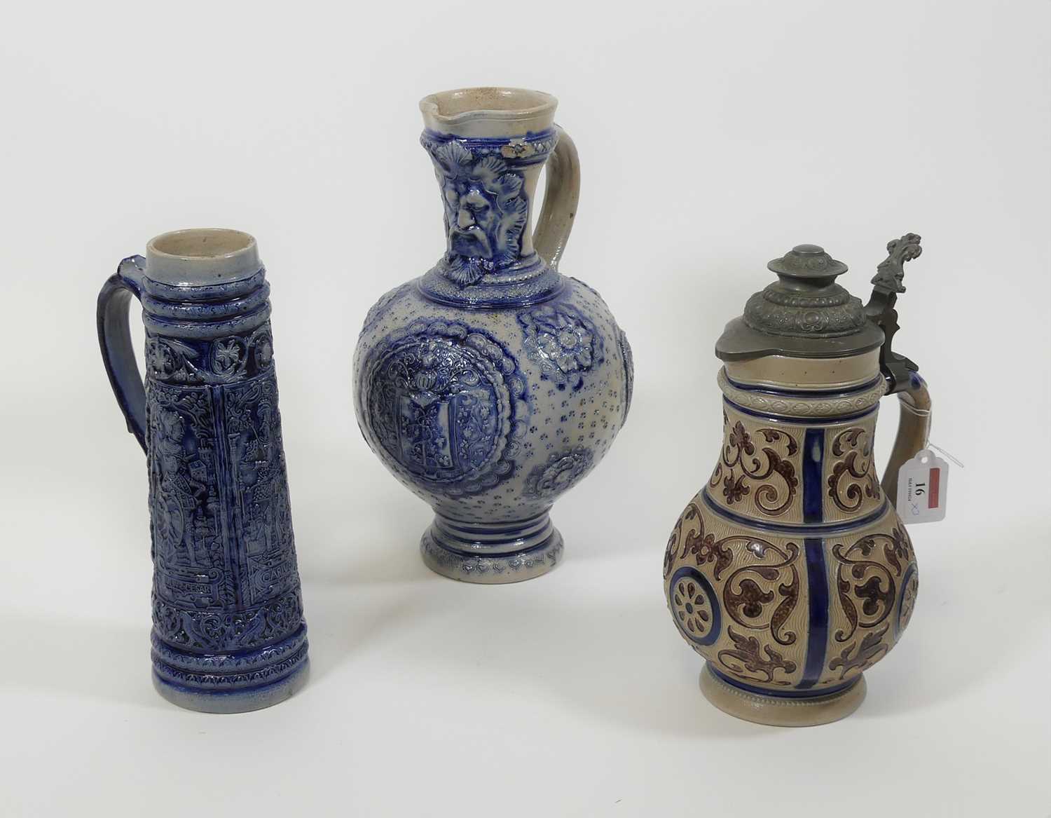 Lot 16 - A collection of three Westerwald Rhineland...
