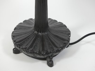 Lot 17 - A Tiffany style table lamp, having a stained...