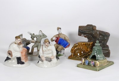 Lot 248 - A Russian porcelain figure group of two...