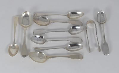 Lot 322 - A collection of mixed silver teaspoons...