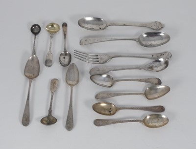 Lot 324 - A collection of silver flatwares, 7.4ozt