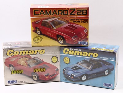 Lot 744 - M.P.C/ERTL 1.25 scale Chevy Camaro kits, 6392...