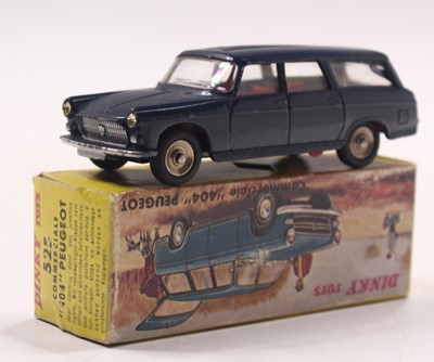Lot 1096 - French Dinky 525 Peugeot 404 Estate, dark blue...