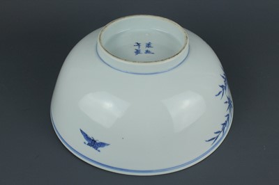 Lot 3 - A Chinese blue and white “magpie and prunus”...