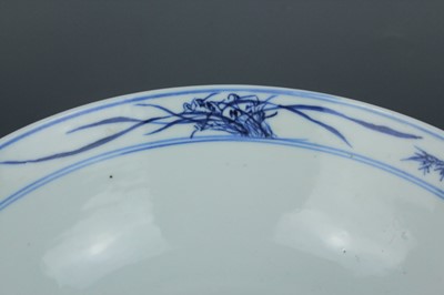 Lot 3 - A Chinese blue and white “magpie and prunus”...