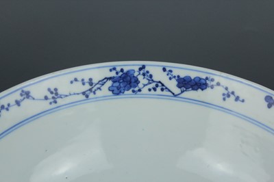 Lot 3 - A Chinese blue and white “magpie and prunus”...