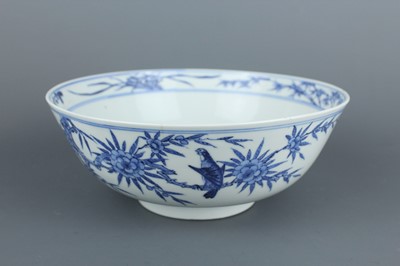 Lot 3 - A Chinese blue and white “magpie and prunus”...