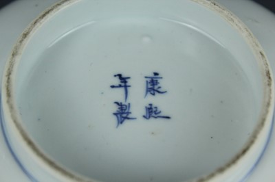 Lot 3 - A Chinese blue and white “magpie and prunus”...