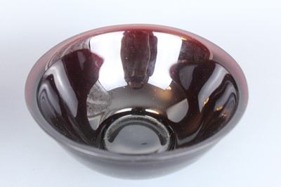Lot 25 - Two Chinese Peking glass bowls, 20th century....