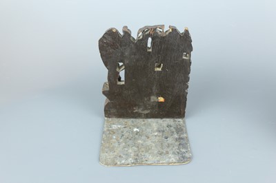 Lot 32 - A rare pair of Chinese wooden bookends, Qing...