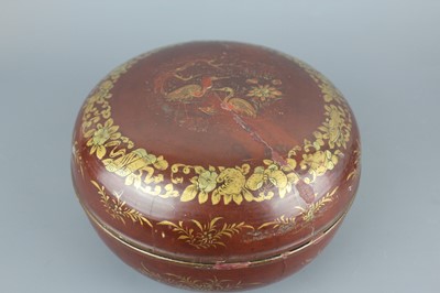Lot 43 - Two Japanese lacquer and gilt-decorated boxes,...