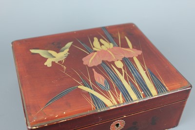 Lot 43 - Two Japanese lacquer and gilt-decorated boxes,...