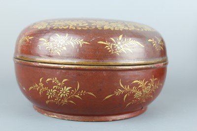 Lot 43 - Two Japanese lacquer and gilt-decorated boxes,...