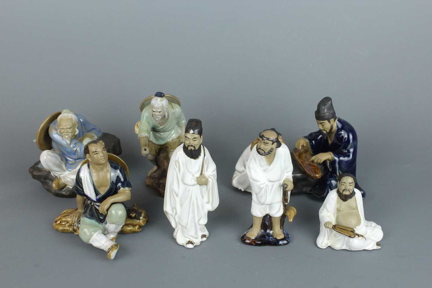 Lot 205 - A group of Chinese Shiwan figures, 20th...