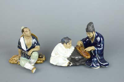 Lot 205 - A group of Chinese Shiwan figures, 20th...