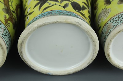 Lot 63 - A set of three Chinese grisaille-decorated...