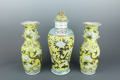 Lot 63 - A set of three Chinese grisaille-decorated...