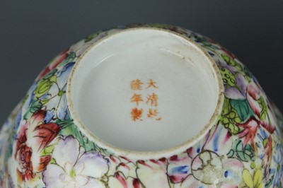 Lot 72 - Two Chinese famille rose “hundred flowers”...