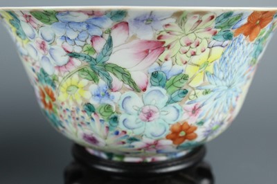 Lot 72 - Two Chinese famille rose “hundred flowers”...