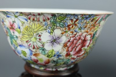 Lot 72 - Two Chinese famille rose “hundred flowers”...
