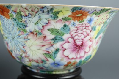 Lot 72 - Two Chinese famille rose “hundred flowers”...