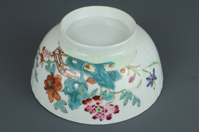 Lot 74 - A Chinese famille rose ”garden and flowers”...