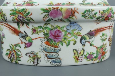Lot 88 - A Chinese Canton famille rose “duck” tureen...