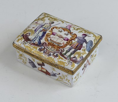 Lot 2371 - A South Staffordshire enamel box, late 18th...