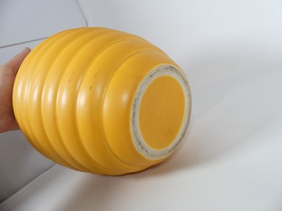 Lot 46 - A St Clement yellow glazed pottery vase, of...