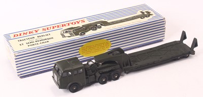 Lot 1173 - French Dinky, 890 Berliet T6 tank transporter,...