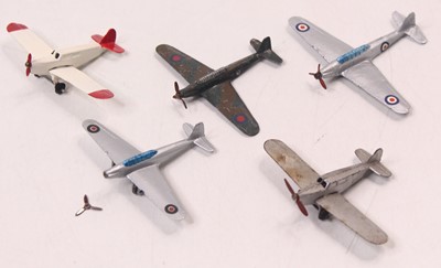 Lot 1145 - Dinky Toys small group of 5 aircraft diecast...