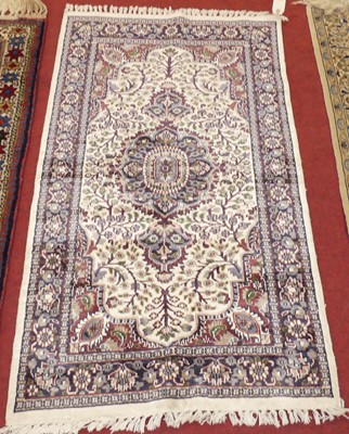 Lot 1167 - A Persian woollen white and deep ground Amma...