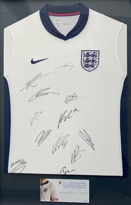 Lot 30 - England Football Shirt: Signed by members of...