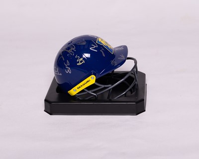 Lot 36 - Durham Cricket Club Signed Mini Masuri Helmet...