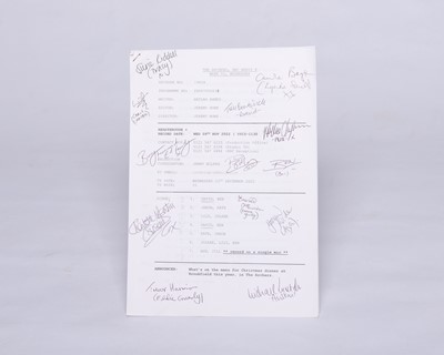 Lot 70 - Archers’ Script: signed by members of the cast...