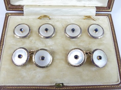 Lot 2971 - An Asprey's cased gent's yellow metal, mother...