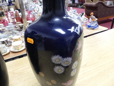 Lot 23 - A pair of Japanese cloisonne enamel decorated...