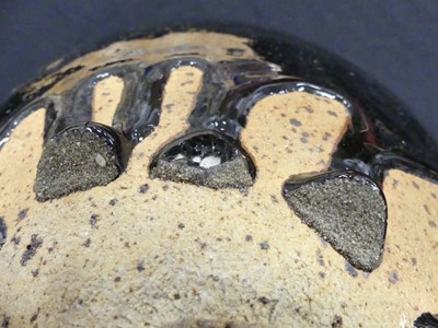 Lot 51 - A black glazed studio stoneware vase, of...