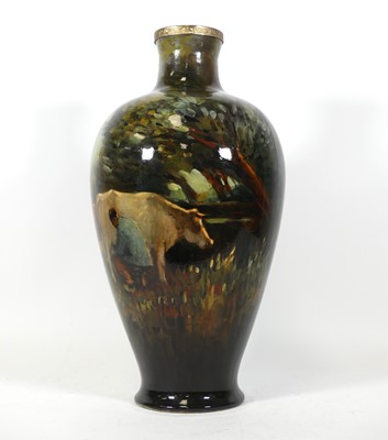 Lot 129 - Dutch Gouda vase, marked with Royal...