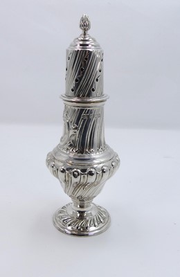 Lot 259 - A George V silver lighthouse sugar sifter, of...